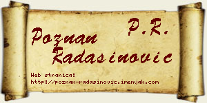 Poznan Radašinović vizit kartica